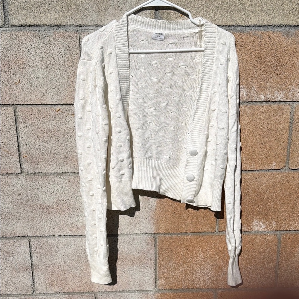 Cotton on Women's White Textured Sweater